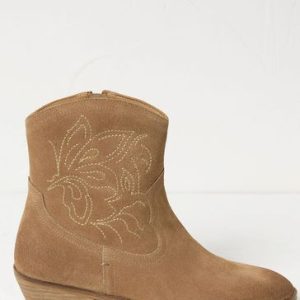 VET2192 Brown Abilene Western Ankle Boots