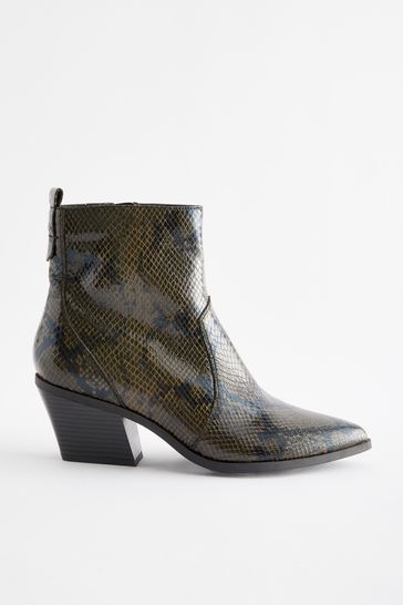 VET2179 Regular/Wide Fit Cowboy Western Ankle Boots - Image 2
