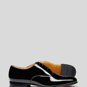 VET370 Black Patent Oxford Shoes