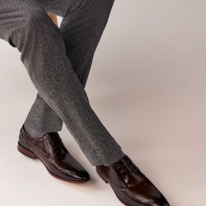 VET369 Brown Leather Derby Shoes