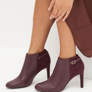 VET2187 Red Round Toe Shoe Boots
