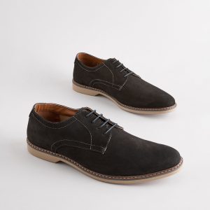 VET366 Black Smart Casual Derby Shoes