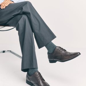 VET382 Brown Wide Fit Brogue Shoes