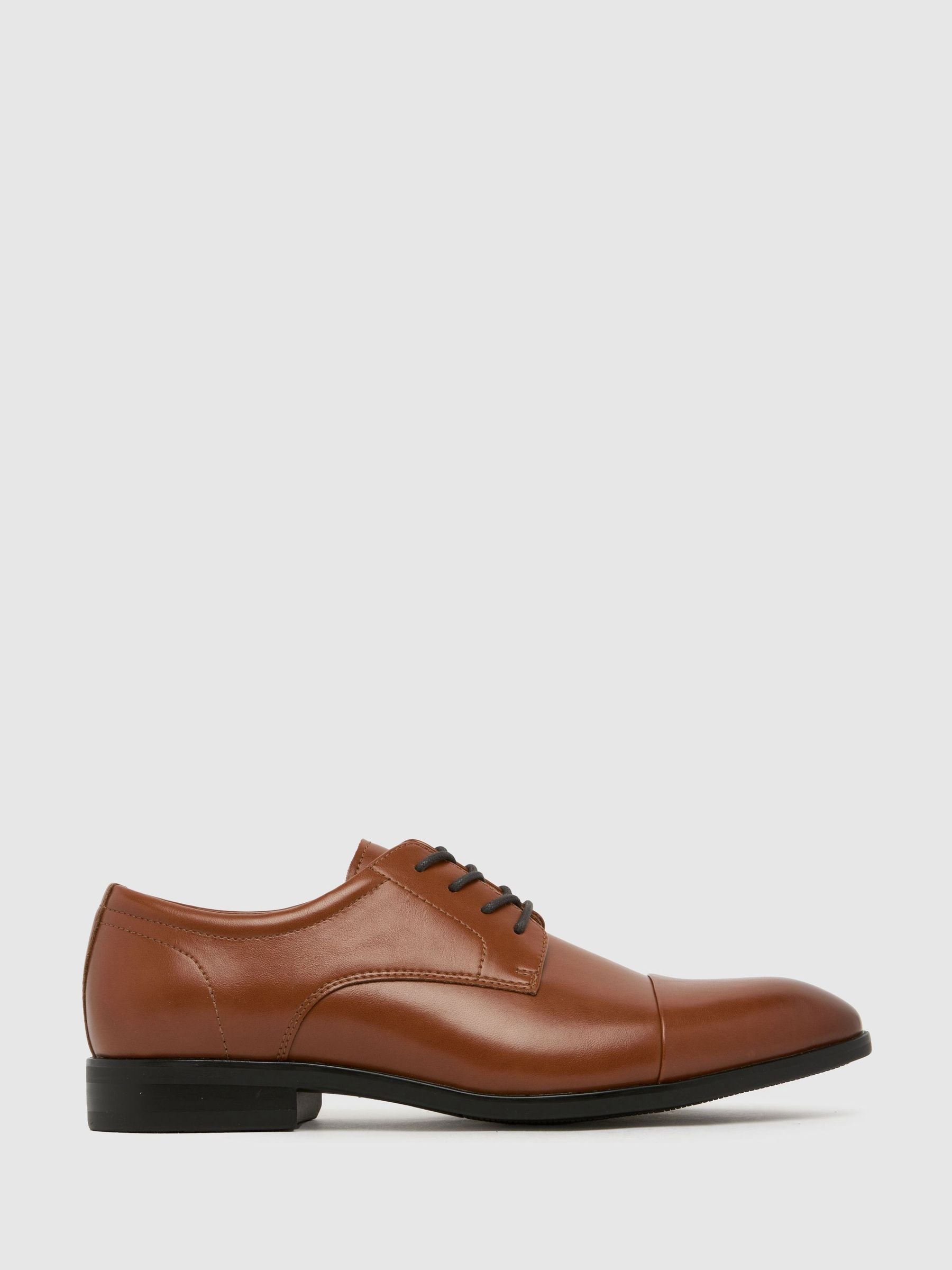 VET373 Lace-Up Derby Brown Shoes