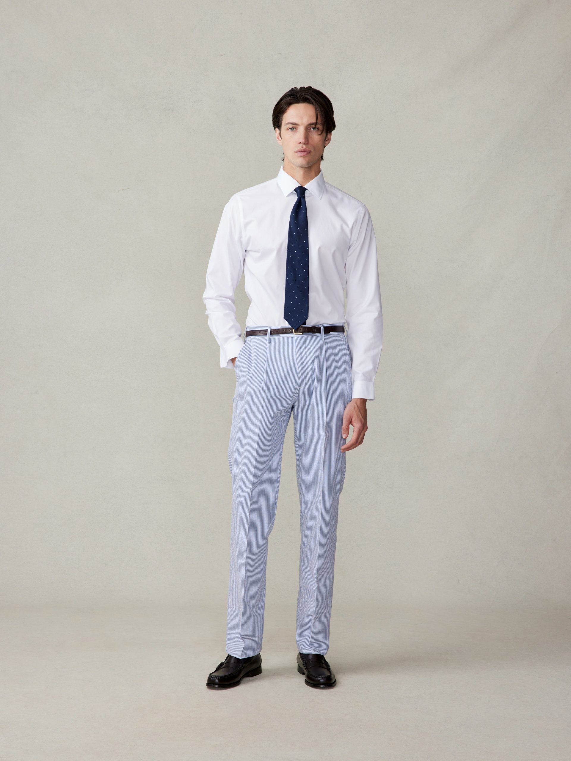 VET421 Blue & White Seersucker Suit - Image 5