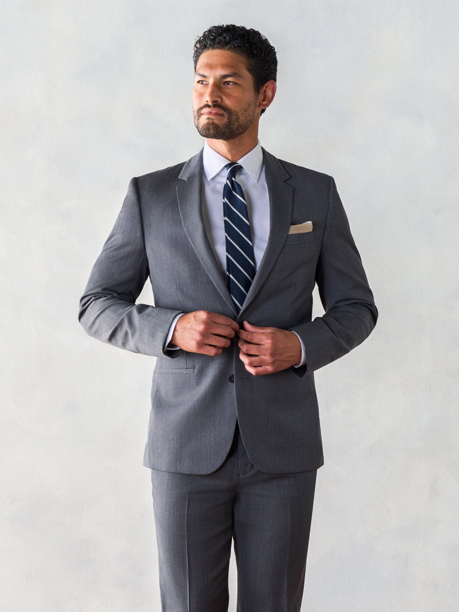 VET412 Grey Suit 5 Piece Outfit